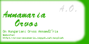 annamaria orvos business card